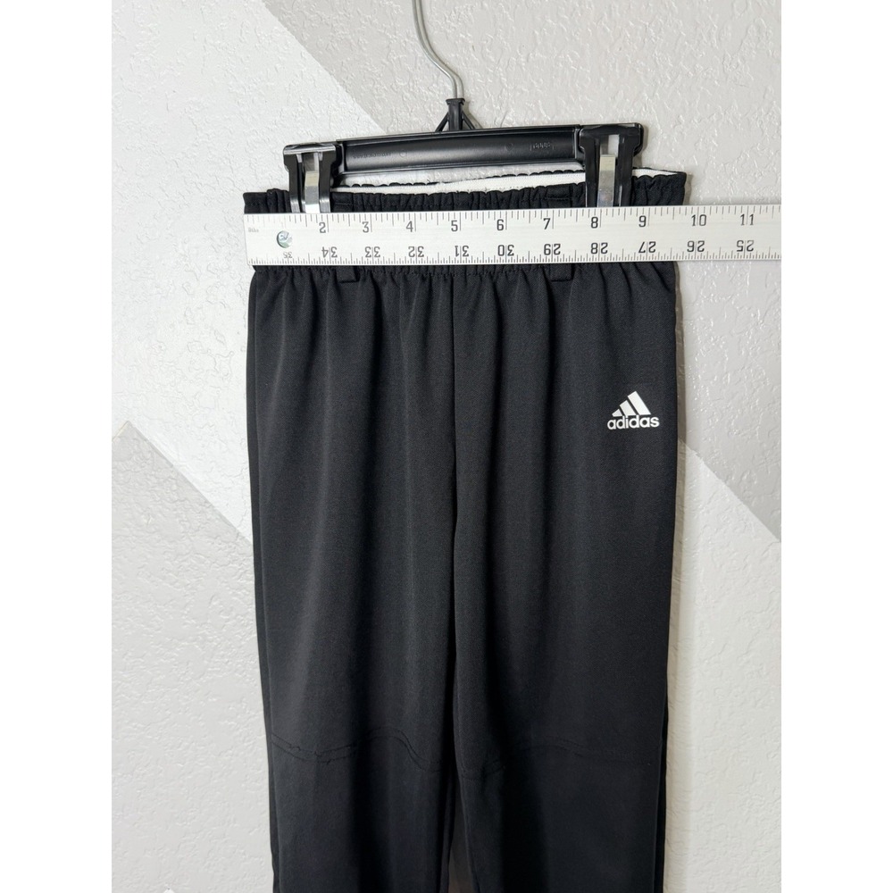 Adidas Youth XS Black Aeroready Baseball Pull-On Pants Belt Loops Elastic Cuffs - Picture 10 of 13